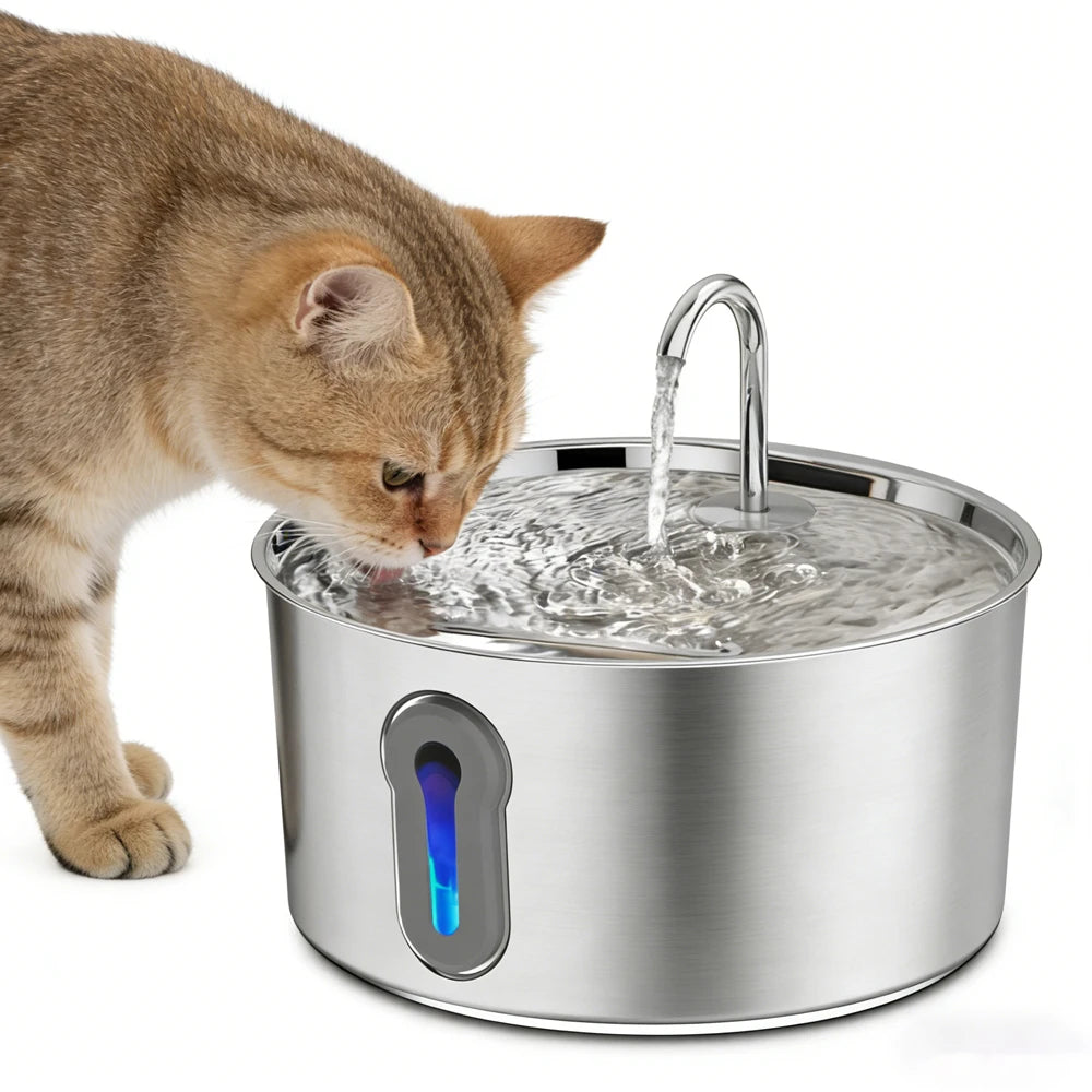 Haz que tu mascota beba más agua con esta fuente metálica 4L 💧
