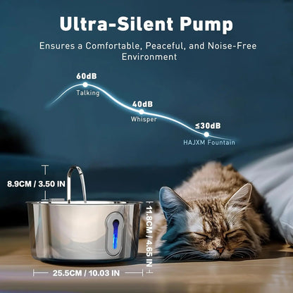 Haz que tu mascota beba más agua con esta fuente metálica 4L 💧